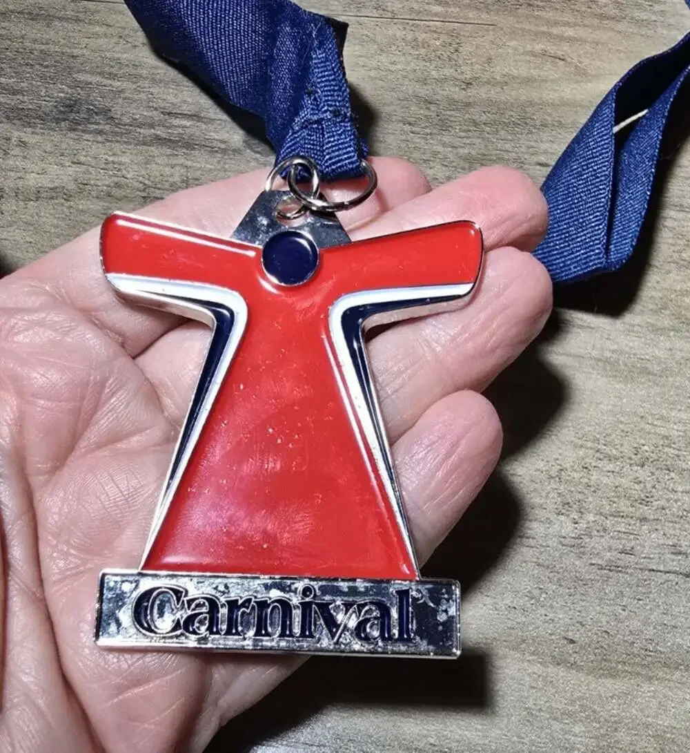 Carnival Cruise Line Medal Pendant w/ Ribbon Lanyard 